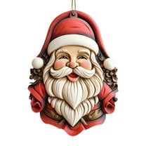 Lilixerw 2025 Resin Christmas Ornament,with Santa Claus Pattern,Funny Durable Festive Hanging Decor for Xmas Tree,Home Party Gifts