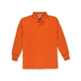 thumbnail image 2 of Galaxy Mens' L/S Pique Polo Color: orange Size: xxl, 2 of 2