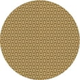 thumbnail image 1 of Ahgly Company Machine Washable Indoor Round Transitional Yellow Area Rugs, 4' Round, 1 of 7
