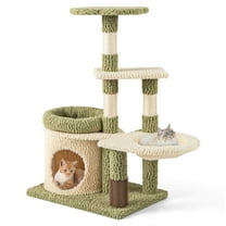 Infans Multi-level Cat Tree Cute Cat Tower w/ Top Perch Private Condo Side Basket