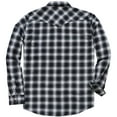 thumbnail image 3 of Dubinik® Mens Flannel Shirts Long Sleeve Pearl Snap Buttons Western Cowboy Vintage Work Casual With Pockets Plaid Shirt, 3 of 7