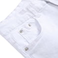 thumbnail image 2 of Defitshape Men's Denim Pant Ripped Jeans Button Destroyed Curvy Long Stretch Shredded Pocket Pants White 28, 2 of 5