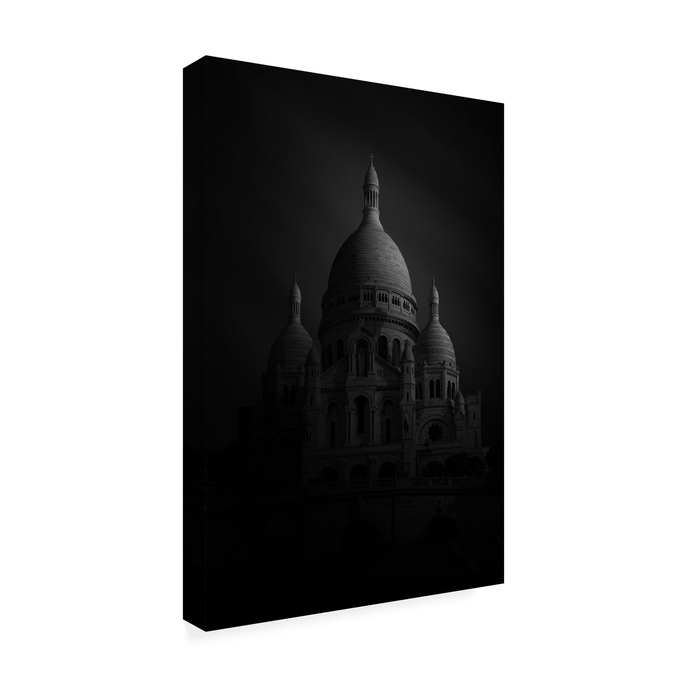 Canvas Wall Art - Sebastien DEL GROSSO 'Basilique Du Sacre Coeur' Wall Art for Living Room, Bedroom, or Office D?cor by Trademark Fine Art - 16 x 24 Inches