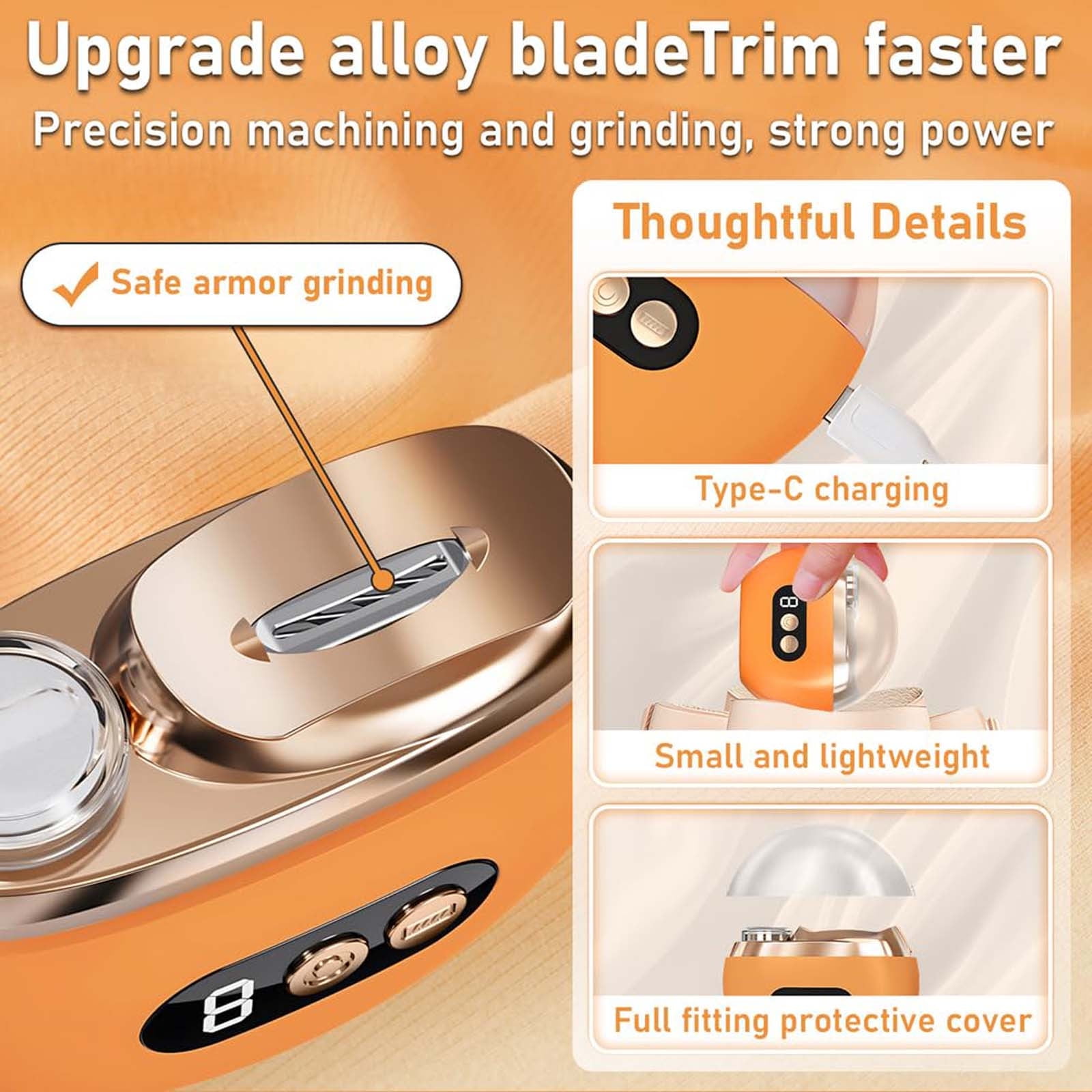 Lunxisen 4 Pcs Automatic Easy Clip Electric Nail Clipper with Polishing Adjustable for Kids Elderly Adults Homebound Seniors Manicure Kit