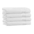 thumbnail image 3 of 100% Cotton 4-Pack Bath Towel Sets - Extra Plush & Absorbent White Bath Towels - 54" x 27" (White), 3 of 3