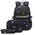 thumbnail image 1 of 3 Pcs School Backpack Student Shoulders Bag Set  Including Student Book Bag  Lunch Tote Bag and Pencil Case, 1 of 8