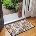 thumbnail image 2 of Yorkie Dog and Flower Florals Door Rugs,Washable Non Slip Door Mats Indoor,Decorative Door Mats,Entry Mat Indoor for Entrance,Bedroom,Kitchen,Bathroom,30"x17", 2 of 6