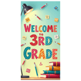 thumbnail image 2 of LUUFILx Welcome to 3rd Grade Banner Backdrop Decoration School Classroom Decor First Day of School Supplies Welcome Sign Teacher Wall Poster Educational Background, 2 of 9