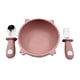 thumbnail image 1 of Plato Hondo para Bebé Adherente con Cubiertos, Libre de BPA, Diseño Cochinito Match & Enjoy Plato en forma de cochinito con cubiertos, 1 of 5