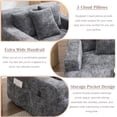 thumbnail image 4 of Chaise Lounge Chair Indoor, Oversized Boneless Sleeper Sofa Bed with 3 Pillows and Storage Pockets,Comfy Chenille Cloud Couch,Modern Deep Seat Reading Chair for Living Room, 4 of 7