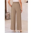 thumbnail image 3 of PRETTYGARDEN Women's Wide Leg Work Pants Business Casual High Waisted Loose Palazzo Trouser Summer Clothes, 3 of 8