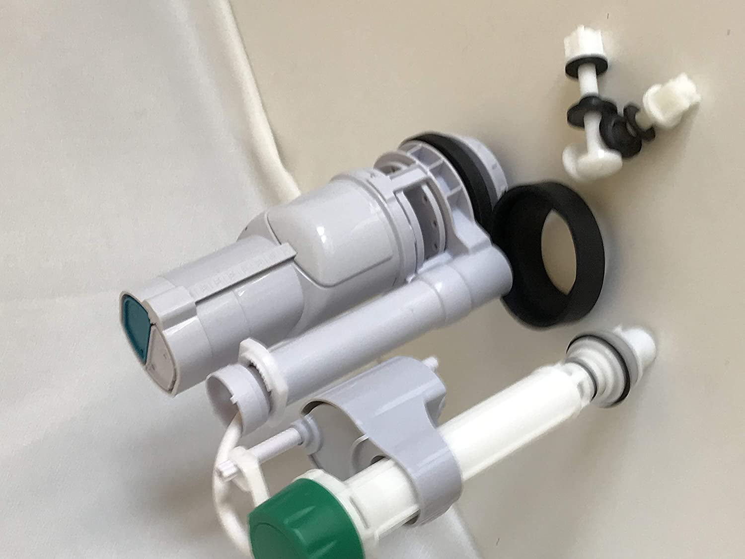 Jacuzzi 2 inch Dual Top Button Flush Valve and Adjustable Height Fill Valve Toilet Kit by