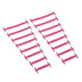 thumbnail image 4 of 3x16 piezas Silicona elástica Saelaces sin cordones de zapato rosa 5 piezas, 4 of 8