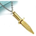thumbnail image 4 of Pendentif Chaîne Couteau Dagger en Acier Inoxydable Punk pour Hommes et Femmes, Doré, 4 of 5