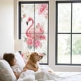 thumbnail image 3 of Pink Flamingo Window Privacy Film, Watercolor Flowers Spring Floral Leaf Plant Static Cling UV Sun Blocking Tint Film Heat Control Windows Films for Bedroom Bathroom, Window Stickers 23.6"x59", 3 of 8