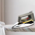 thumbnail image 3 of Hiroekza Expertise Grade 1600W Steam Iron For Clothes With Fast Even Heat Scratch Counteractive, Comfort Grip,True Position Steam Holes, 3 of 8