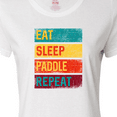 thumbnail image 4 of Inktastic Stand Up Paddle Boarding Eat Sleep Paddle Repeat Women's T-Shirt, 4 of 5