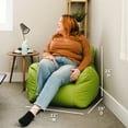 thumbnail image 5 of Big Joe Dorm Bean Bag Chair with Drink Holder and Pocket for Teens and Kids, Spicy Lime, Durable Easy-Clean Polyester Nylon Blend, 3 foot Gaming and Reading Nook Seat, Refillable, 5 of 11