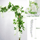 thumbnail image 3 of 5 Guirnalda De Glicinias Artificial Wisteria Follaje +bridas BLANCO VERDE, 3 of 5