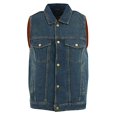 thumbnail image 2 of Milwaukee Performance Men's Shirt Collar Denim Vest (Blue, X-Large), 2 of 7