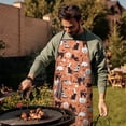 thumbnail image 3 of Halloween Cat Pattern Apron-Garden Aprons for Women with Pockets-Cotton Linen Waterproof Kitchen Cooking Gardening Aprons Adjustable for Kitchen,Cooking,BBQ and Salon 33"x27", 3 of 7