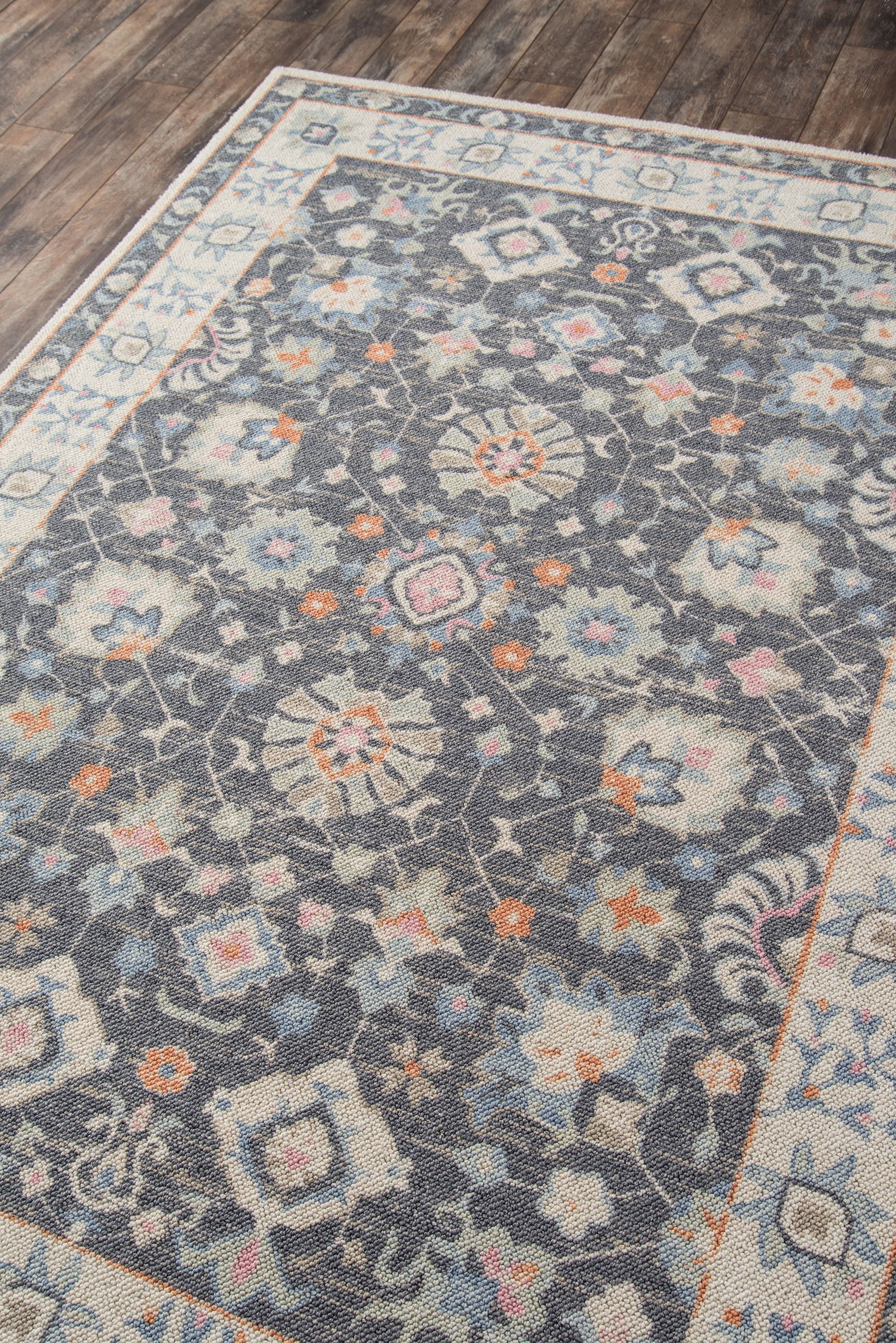 Momeni Anatolia Machine Made Wool and NylonCharcoal Area Rug 2' X 3'