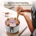 thumbnail image 3 of 2 Pcs Adjustable Cake Rings, 6-12" Stainless Steel Cake Molds with 3 Plastic Scrapers, Round and Square Cake Ring Molds with Scaling, Pastry Baking Frames, 3 of 6