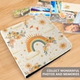 thumbnail image 4 of FORMRS 3 Ring Photo Album 4"x6" Self Adhesive Large Capacity PU Leather Cover, Retro Rainbow, 4 of 8