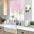 thumbnail image 5 of Pink Branches Balloon Curtains 63 Inch Length for Living Room/Bedroom, Vintage Art Farmhouse Rod Pocket Privacy Door Curtains Decorative Tie Up Shade for Window 52"x63", 5 of 8