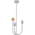 thumbnail image 2 of Craftmade 49223-MBKGL-LED Foundry 3 Arm LED Chandelier in Matte Black/Gold Leaf, 2 of 2