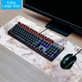 thumbnail image 6 of Desk Mat, Extended Gaming Cute Mouse Pad 35.4" x 15.7" XXL Laptop Beauty Mousepad with Stitched Edges Non Slip Base, Waterproof Computer Desk Pad for Office, Home, Girls, Men(Platinum Marble), 6 of 6