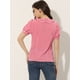 thumbnail image 3 of INSPIRE CHIC Top De Camisa A Cuadros Con Volantes Y Botones De Manga Corta Con Cuello Peter Pan Para Mujer Rojo S, 3 of 6