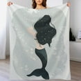 thumbnail image 5 of Ocean Cute Mermaid Blankets Flannel Blanket with Soft Throw Blanket for Couch, Bed, Sofa Luxurious Warm And Cozy for All Seasons, 5 of 8