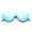 Blue, variant on Newbee Fashion - One Piece Oversized Rimless Sunglasses Transparent Clear Candy Color Cateye Sunglasses
