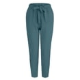 thumbnail image 5 of JFGHDG Linen Sets for Women Travel Sets Tracksuits Lounge Set Linen Pant Set Matching Lounge Set Gauze Shirts Linen Lounge Sets for Women Resort Beach Vacation Outfits Two Piece Short Sets Blue 2XL, 5 of 5