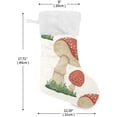 thumbnail image 4 of SKYSONIC Mushroom Christmas Stocking Personalized Large Candy Stocking Hanging Gift Xmas Stockings Decoration for Family Holiday Party Ornaments Decor Fireplace, 4 of 7