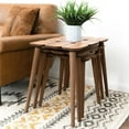 thumbnail image 4 of Page Mid-Century Modern Wood Nesting Tables in Walnut (Set of 3), 4 of 7
