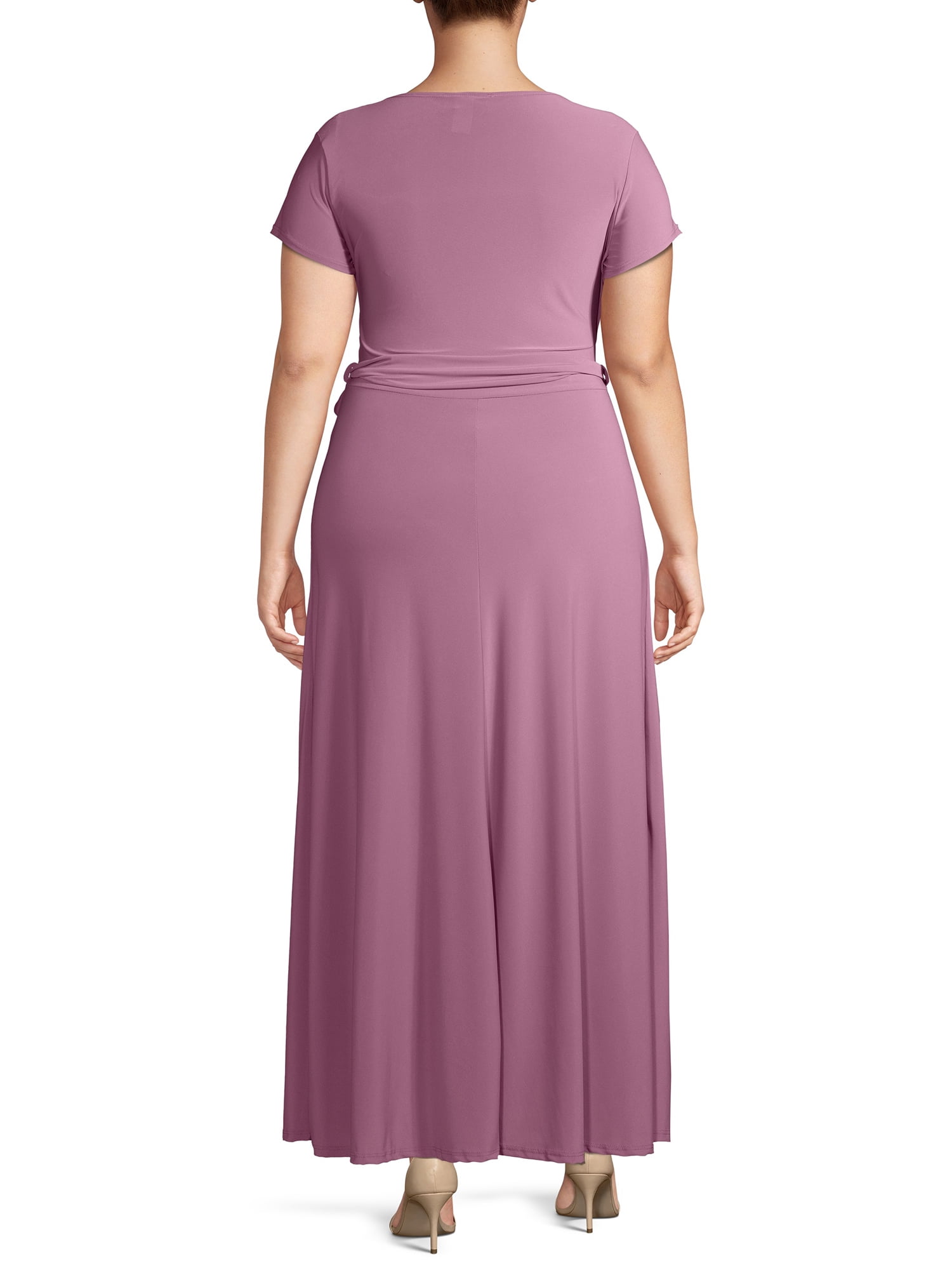 Short Sleeve Maxi Wrap Dress 