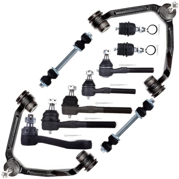 CCIYU Front Sway Bar End Inner Outer Tie Rod Ends Lower Ball Joint Upper Control Arms Pitman Arm Compatible fit for Ford Expedition 97-03 for F-150 04 for F-150 Heritage 11pcs Suspension Kit