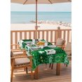 thumbnail image 2 of 60x102 Inch Outdoor Tablecloth with Umbrella Hole Zipper Rectangle St. Patrick's Day Rectangular Tablecloths Outside Waterproof Shamrock Gnomes Green Checkered Buffalo Patio Table Cover for Picnic, 2 of 8
