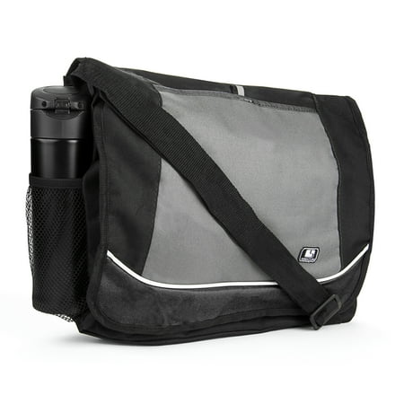 Universal Multi-purpose Canvas Messenger Shoulder Bag fits 15, 15.6, 16 inch Laptops / Notebooks / (Best Laptop Satchel Bag)