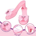 thumbnail image 4 of Expressions 3-Pack Princess Shoe Set - Dress Up Royalty Kids Heels Slip On Shoes - Pastel Colored Princess Dress Up Shoes, Pretend Play High Heels for Kids - Fits Toddler Size 7-10, 4 of 7