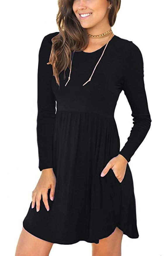 plain black short dress