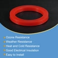 thumbnail image 4 of Uxcell 2" DN50 Silicone Rubber Flat Washer Quick Connector Gasket Red, 4 of 5