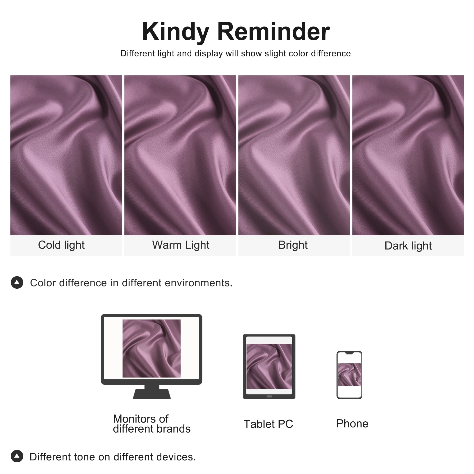 Unique Bargains 4 Pack Satin Pillowcases for Hair and Skin, Mauve Standard