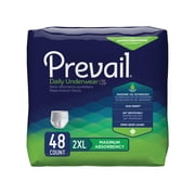Prevail Daily Underwear Disposable Underwear Pull On with Tear Away Seams 2X-Large, PV-517, Maximum, 12 Ct