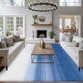 thumbnail image 3 of 6'x9' Area Rugs, Blue White Ombre Indoor Outdoor Area Rug for Living Room Bedroom, Modern Abstract Striped Lines Art Washable Bathroom Rugs Kitchen Floor Carpet Mats Home Decor Aesthetic, 3 of 8