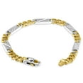 thumbnail image 2 of Pompeii Men's Figaro link 14k Gold (22gram) or Platinum (36gram) 6mm Bracelet 8.5" (,), 2 of 4