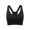 Black, variant on HEVIRGO Women Sports Bra High Neck Racerback Underwear Padded Support Bralette Fitness Crop Top for Daily Wear Yoga Gym