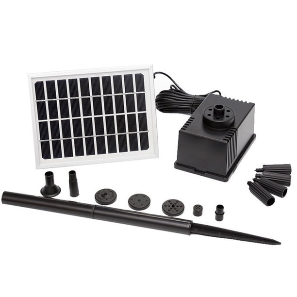 Kit bomba fuente solar DQrwqpou 2W 180L/H para Jardín Piscina